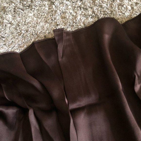 La Ligne Silk Vivian Midi Dress Medium Chocolate - Picture 8 of 8